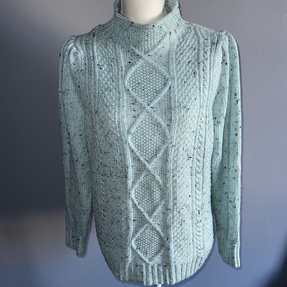 Talbots Cable Knit Tweed Sweater! - Picture 10 of 12